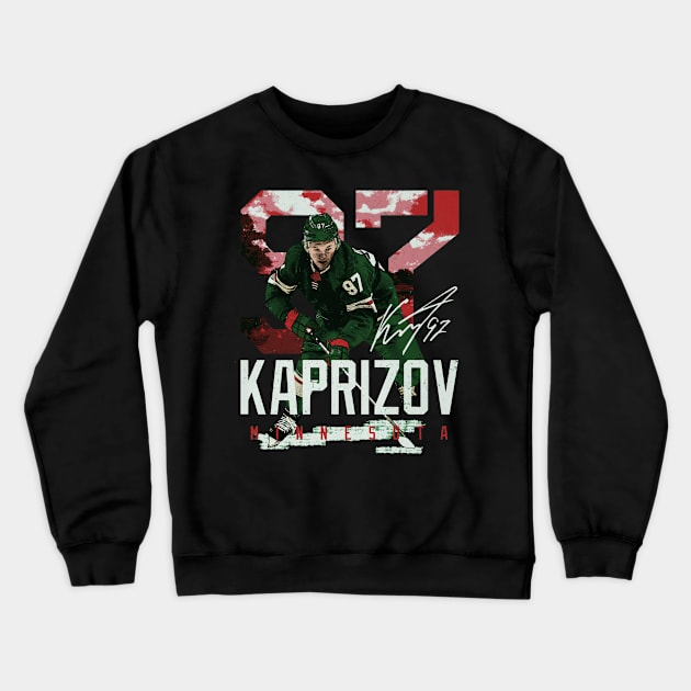 Kirill Kaprizov Minnesota Landmark Crewneck Sweatshirt by lavonneroberson